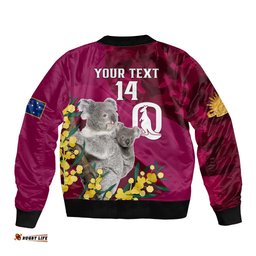Custom QLD Maroons ANZAC Day Bomber Jacket Australian Koala Mix Camouflage
