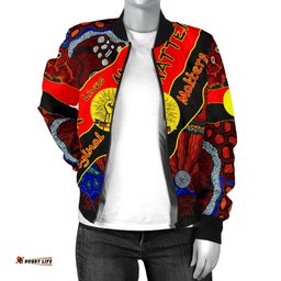 Bomber Jacket - Black Live Matter - Aboriginal Patterns