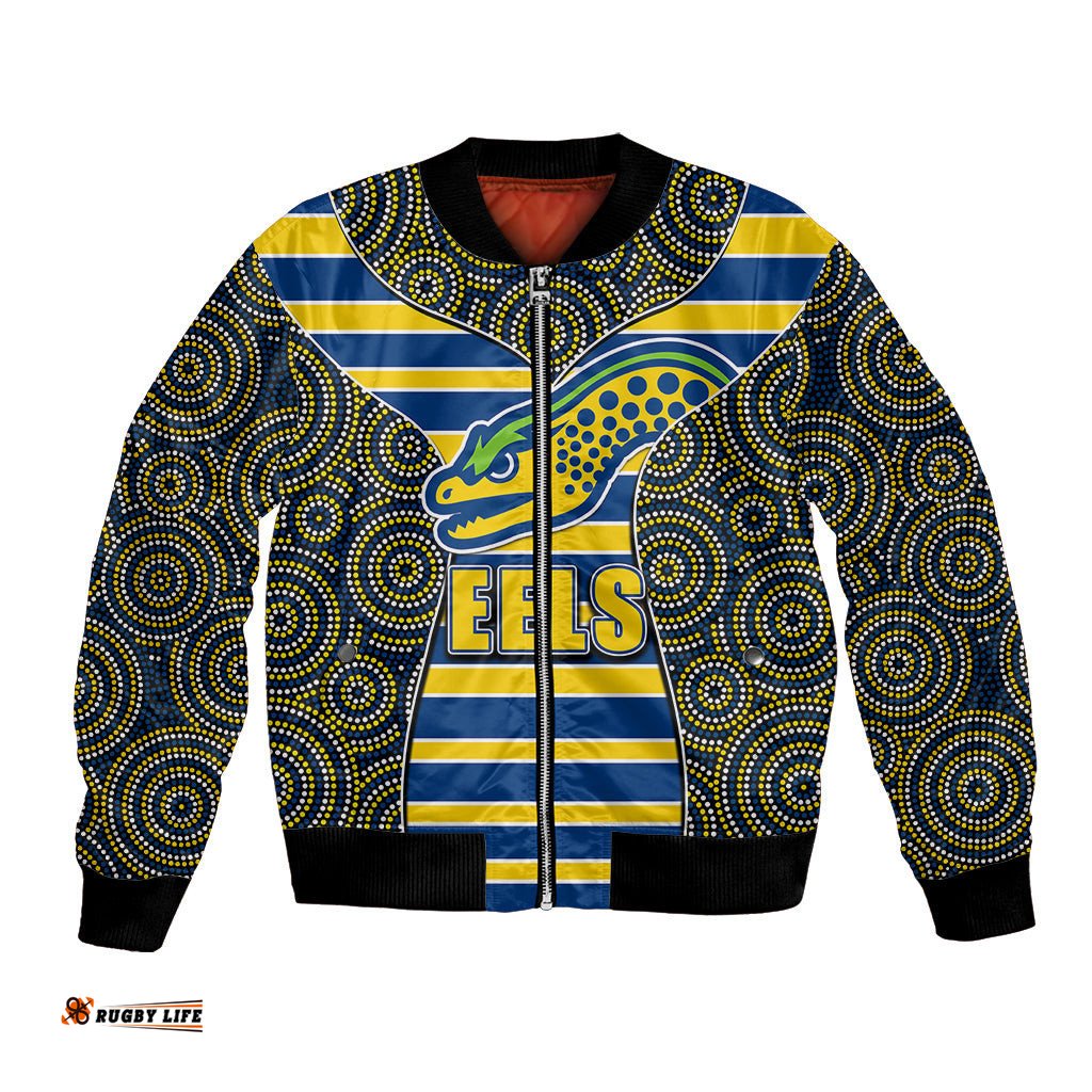 NRL - Eels Bomber Jacket Mix Dot Aboriginal