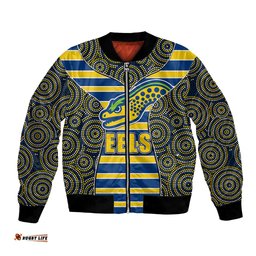 NRL - Eels Bomber Jacket Mix Dot Aboriginal