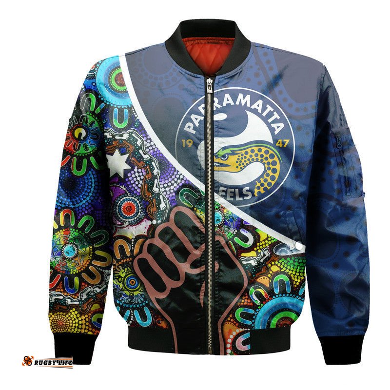 Parramatta Eels Bomber Jacket Eels Indigenous Aboriginal