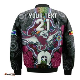 Custom Personalised Sea Eagles Rugby NAIDOC Week Bomber Jacket Indigenous