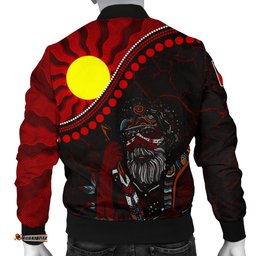 Aboriginal Men's Bomber Jacket - Indigenous People And Sun