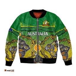 Australia Cricket Bomber Jacket Aboriginal Dots Style