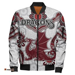 St.George Rugby Bombet Jacket - Custom Aboriginal St. George Bomber Jacket RLT13
