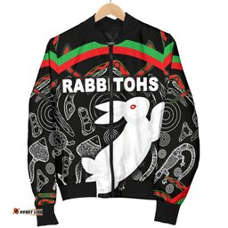Rabbitohs Men Bomber Jacket Indigenous Mystery Vibes