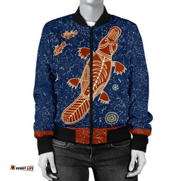 Bomber Jacket - Platypus Jacket Aboriginal Patterns - Women