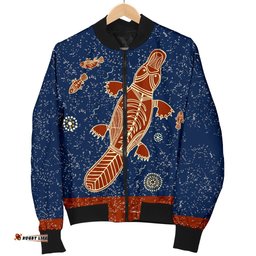 Bomber Jacket - Platypus Jacket Aboriginal Patterns - Women