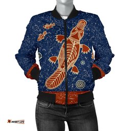 Bomber Jacket - Platypus Jacket Aboriginal Patterns - Women