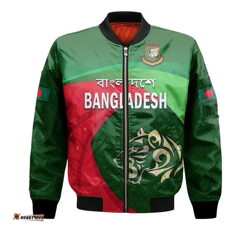 Custom Personalised Bangladesh Cricket Team Bomber Jacket Bangla Tigers Simple