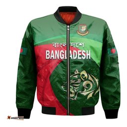 Custom Personalised Bangladesh Cricket Team Bomber Jacket Bangla Tigers Simple