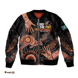 NAIDOC Week 2024 Personalised Bomber Jacket Aboriginal Hand Stencils