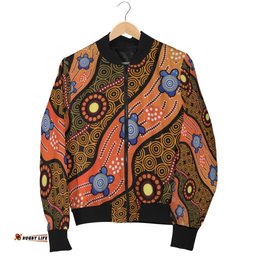 Bomber jacket - Aboriginal Dot Unique Style Turtle
