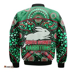 South Sydney Indigenous Rabbitohs Dot Art Style Bomber Jacket