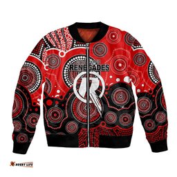 Custom Text And Number Renegades BBL Bomber Jacket Aboriginal Patterns