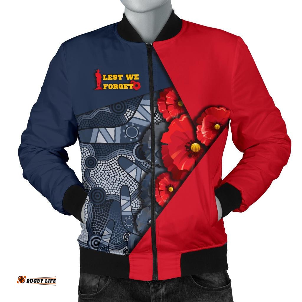 Aboriginal Bomber Jackets Men, Anzac Day