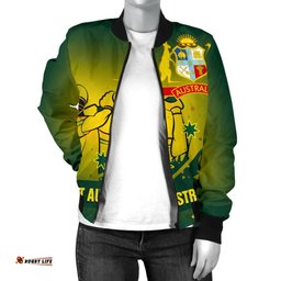 Cricket Women's Bomber Jacket - Australian Cricket National Color