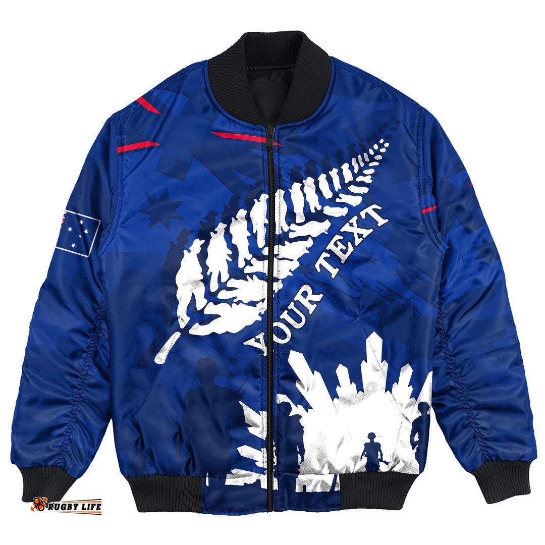 Custom Australia Anzac Camouflage Mix Fern Bomber Jacket