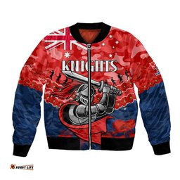 Knights Rugby ANZAC Bomber Jacket Lest We Forget