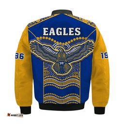 Eagles Football Bomber Jacket West Coast 1986 Aboriginal Sporty Style