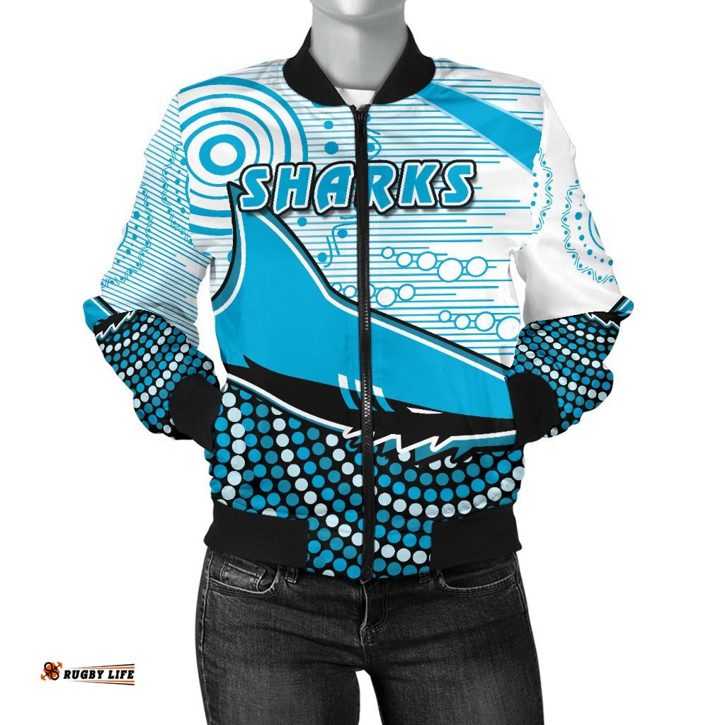 Sharks Women Bomber Jacket Cronulla Indigenous Unique