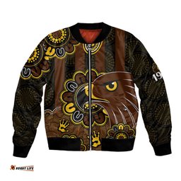 AFL Hawthorn Hawks 1902 Aboriginal Bomber Jacket