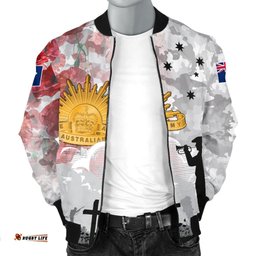 Anzac Men's Bomber Jacket - We Will Remember Them