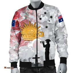 Anzac Men's Bomber Jacket - We Will Remember Them
