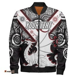 St. George Rugby Bomber Jacket - Custom Aboriginal Dragons Bomber Jacket RLT13