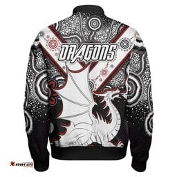 St. George Rugby Bomber Jacket - Custom Aboriginal Dragons Bomber Jacket RLT13