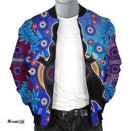 Aboriginal Men's Bomber Jacket - Indigenous Platypus