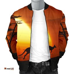 Bomber Jacket - Kangaroo Jacket Sunset Painting - Men
