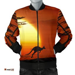 Bomber Jacket - Kangaroo Jacket Sunset Painting - Men