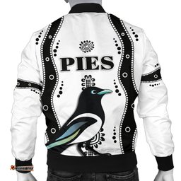 Collingwood Men Bomber Jacket Pies Indigenous - White