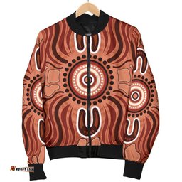 Aboriginal Men's Bomber Jacket - Indigenous Art Patterns Ver02