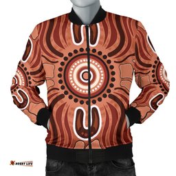 Aboriginal Men's Bomber Jacket - Indigenous Art Patterns Ver02