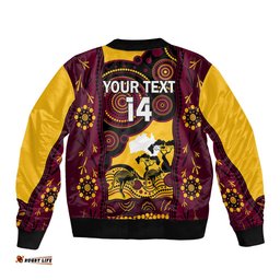 Custom Australia Day Brisbane Broncos Bomber Jacket NRL 2024 Australian Map Proud