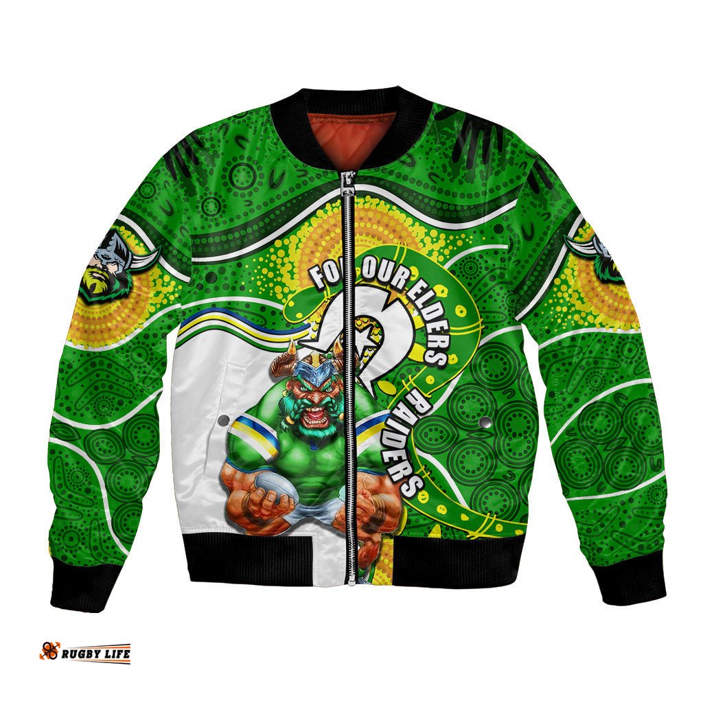 Raiders Mascot NRL Bomber Jacket NAIDOC