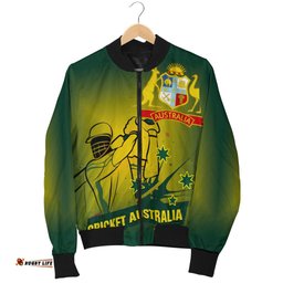 Cricket Men's Bomber Jacket - Australian Cricket National Color