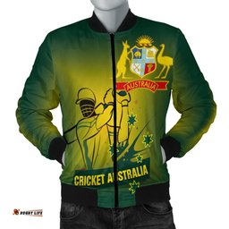 Cricket Men's Bomber Jacket - Australian Cricket National Color