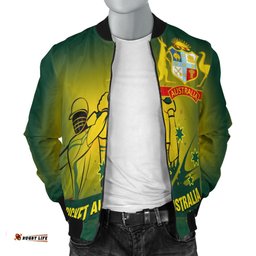 Cricket Men's Bomber Jacket - Australian Cricket National Color
