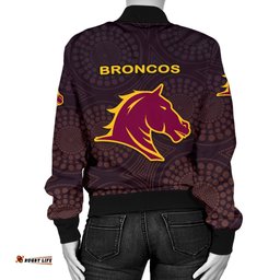 Brisbane Bomber Jacket for Women Broncos Simple Indigenous