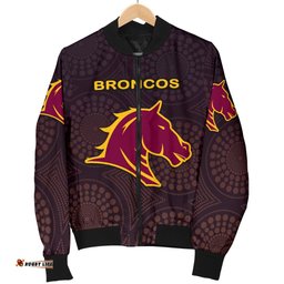 Brisbane Bomber Jacket for Women Broncos Simple Indigenous