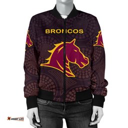 Brisbane Bomber Jacket for Women Broncos Simple Indigenous
