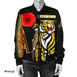 Custom Personalised Richmond Premier Women's Bomber Jacket Tiger And Soldiers