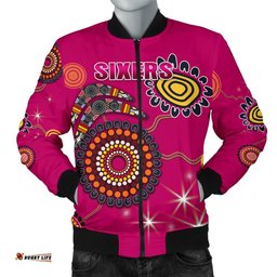 Sydney Men's Bomber Jacket Sixers Indigenous - Magenta