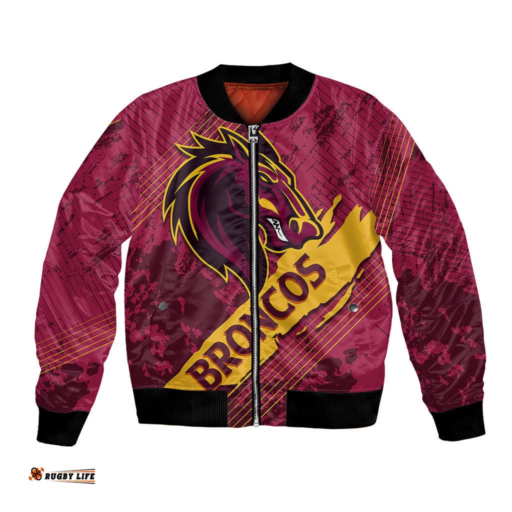 Custom Brisbane Broncos Bomber Jacket NRL Angry Broncos