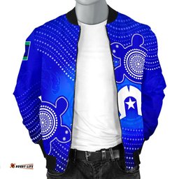 Torres Strait Islanders Men's Bomber Jacket - Torres Symbol With Turtle
