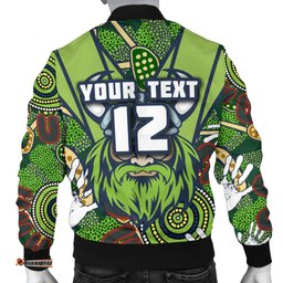 Custom Personalised Raiders Men's Bomber Jacket Canberra Indigenous
