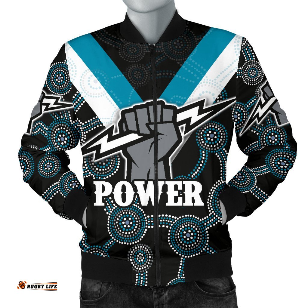 Port Adelaide Bomber Jacket For Men Power